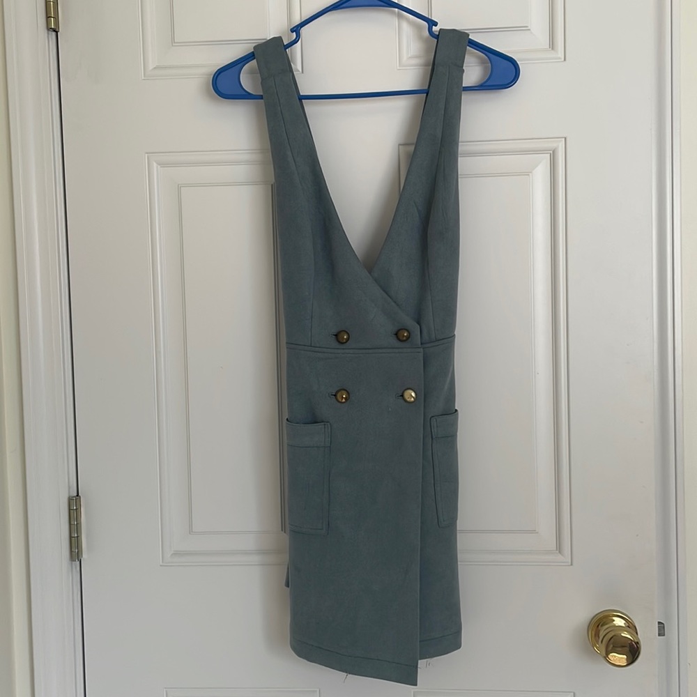 Blue, Suede Dress.
